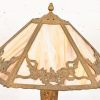 Antique Art Nouveau Slag Glass Table Lamp in the Manner of Handel, Circa 1910 - Image 3