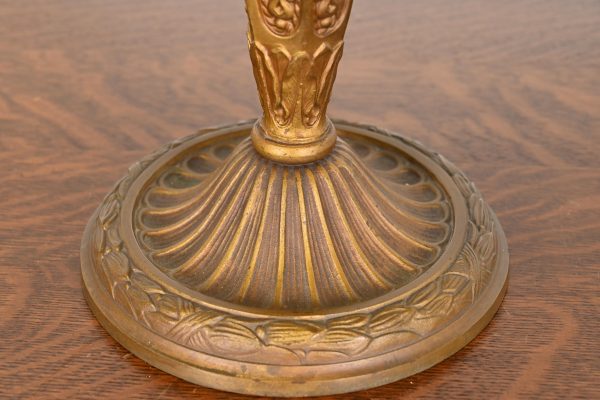 Antique Art Nouveau Slag Glass Table Lamp in the Manner of Handel, Circa 1910 - Image 6