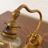 Tiffany Studios New York Bronze Doré Counterbalance Desk Lamp With Favrile Glass Pulled Feather Shade, Circa 1910 - Image 5