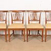 Kindel Furniture Regency Carved Fruitwood Dining Chairs, Set of Four - Image 3