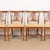 Kindel Furniture Regency Carved Fruitwood Dining Chairs, Set of Four - Image 2