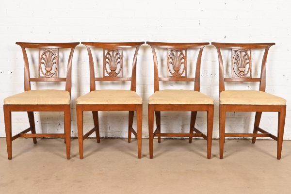 Kindel Furniture Regency Carved Fruitwood Dining Chairs, Set of Four - Image 2