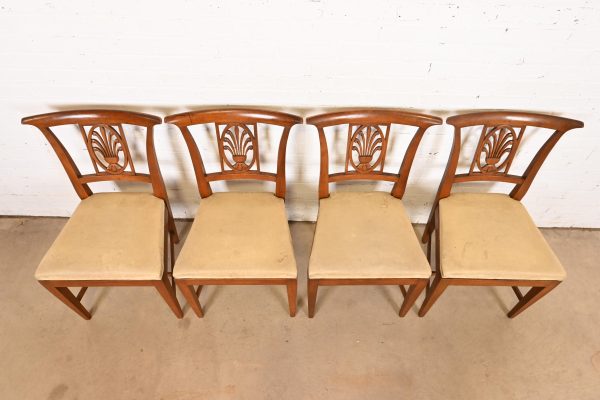 Kindel Furniture Regency Carved Fruitwood Dining Chairs, Set of Four - Image 5