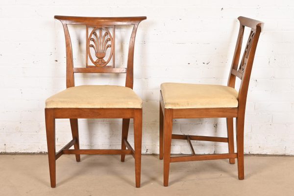 Kindel Furniture Regency Carved Fruitwood Dining Chairs, Set of Four - Image 9