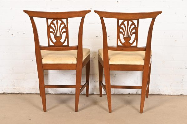 Kindel Furniture Regency Carved Fruitwood Dining Chairs, Set of Four - Image 10