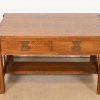 Imperial Furniture Grand Rapids Mission Oak Arts & Crafts Writing Desk or Library Table, Circa 1910 - Image 2