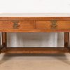 Imperial Furniture Grand Rapids Mission Oak Arts & Crafts Writing Desk or Library Table, Circa 1910 - Image 3