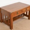 Imperial Furniture Grand Rapids Mission Oak Arts & Crafts Writing Desk or Library Table, Circa 1910 - Image 4