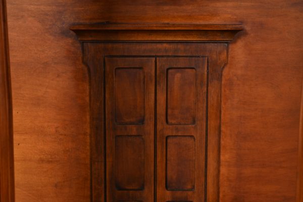 Romweber Neoclassical Pantheon Form Carved Walnut and Burl Wood Sideboard or Console Table - Image 8