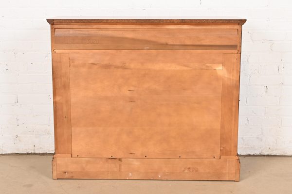 Romweber Neoclassical Pantheon Form Carved Walnut and Burl Wood Sideboard or Console Table - Image 10