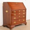 Henkel Harris Georgian Solid Cherry Wood Slant Front Secretary Desk - Image 4