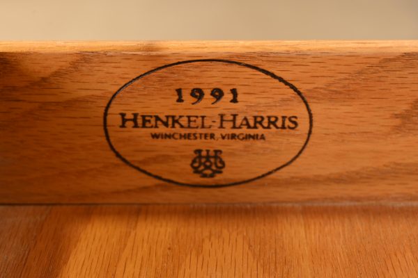 Henkel Harris Georgian Solid Cherry Wood Slant Front Secretary Desk - Image 7