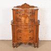 Romweber Style French Art Deco Burled Walnut Highboy Dresser, Circa 1920s - Image 2