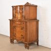 Romweber Style French Art Deco Burled Walnut Highboy Dresser, Circa 1920s - Image 3