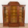 Herter Brothers Style Monumental Antique Eastlake Victorian Carved Burled Walnut Triple Bookcase, Circa 1880s - Image 2