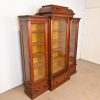Herter Brothers Style Monumental Antique Eastlake Victorian Carved Burled Walnut Triple Bookcase, Circa 1880s - Image 4