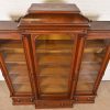 Herter Brothers Style Monumental Antique Eastlake Victorian Carved Burled Walnut Triple Bookcase, Circa 1880s - Image 6