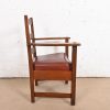 L. & J. G. Stickley Antique Mission Oak Arts & Crafts Ladder Back Armchair - Image 9