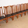 Stickley Mission Arts & Crafts Cherry Wood Spindle Dining Chairs, Set of Eight - Image 4