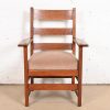 L. & J. G. Stickley Antique Mission Oak Arts & Crafts Armchair, Circa 1900 - Image 2