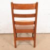 L. & J. G. Stickley Antique Mission Oak Arts & Crafts Ladder Back Dining Chairs, Set of Five - Image 10