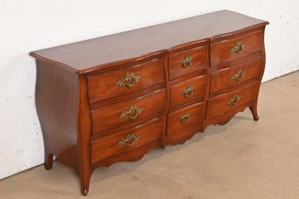 John Widdicomb French Provincial Louis XV Solid Mahogany Nine-Drawer Dresser, Circa 1940s - Image 2