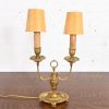 Tiffany Studios New York Bronze Doré Two-Light Table Lamp, Circa 1910