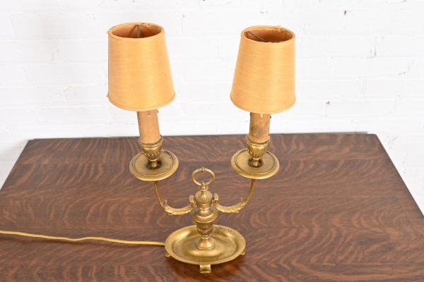 Tiffany Studios New York Bronze Doré Two-Light Table Lamp, Circa 1910 - Image 2