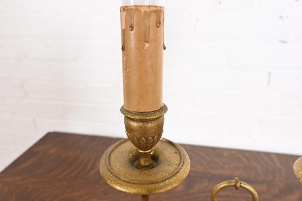 Tiffany Studios New York Bronze Doré Two-Light Table Lamp, Circa 1910 - Image 6
