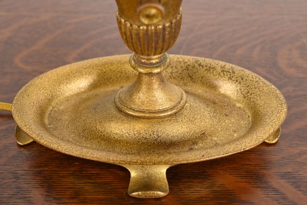 Tiffany Studios New York Bronze Doré Two-Light Table Lamp, Circa 1910 - Image 9