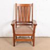 L. & J. G. Stickley Antique Mission Oak Arts & Crafts Armchair or Club Chair, Circa 1900 - Image 2