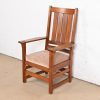 L. & J. G. Stickley Antique Mission Oak Arts & Crafts Armchair or Club Chair, Circa 1900 - Image 4