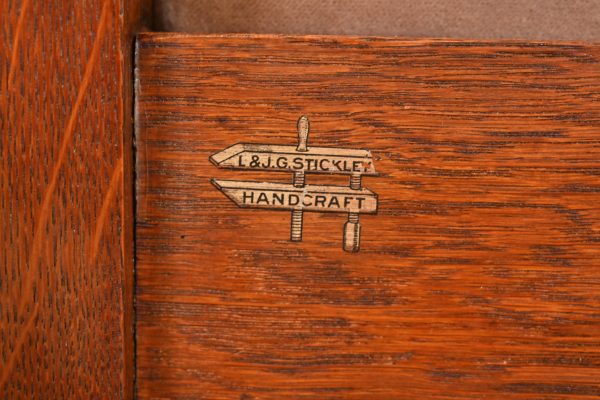 L. & J. G. Stickley Antique Mission Oak Arts & Crafts Armchair or Club Chair, Circa 1900 - Image 11