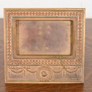 Tiffany Studios New York Adam Bronze Doré Desk Calendar Frame or Picture Frame