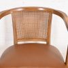 Drexel Mid-Century Modern Sculpted Walnut and Cane Dining Chairs, Set of Six - Image 7