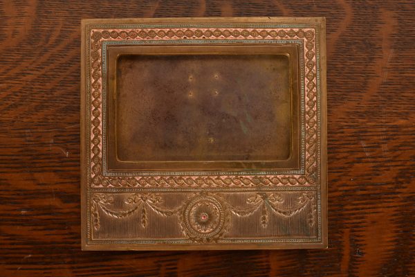 Tiffany Studios New York Adam Bronze Doré Desk Calendar Frame or Picture Frame - Image 5