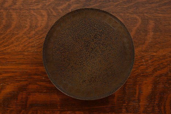 Tiffany Studios New York Bronze Footed Charger Plate or Tray With Greek Key Design - Image 4