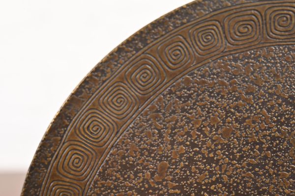 Tiffany Studios New York Bronze Footed Charger Plate or Tray With Greek Key Design - Image 6