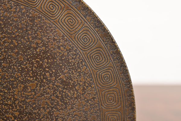 Tiffany Studios New York Bronze Footed Charger Plate or Tray With Greek Key Design - Image 7