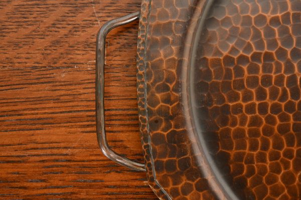 Roycroft Arts & Crafts Hammered Copper Handled Tray - Image 5