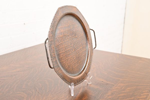 Roycroft Arts & Crafts Hammered Copper Handled Tray - Image 4