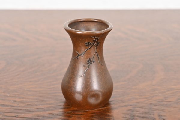Heintz Arts & Crafts Sterling Silver on Bronze Petite Vase