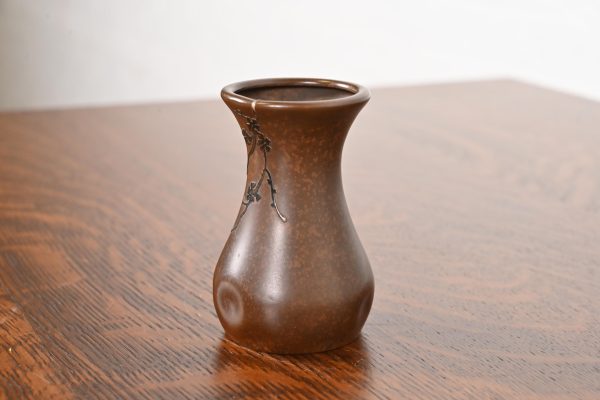 Heintz Arts & Crafts Sterling Silver on Bronze Petite Vase - Image 2