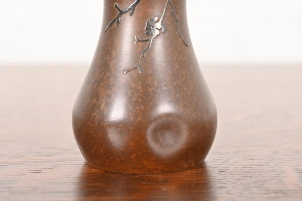 Heintz Arts & Crafts Sterling Silver on Bronze Petite Vase - Image 7
