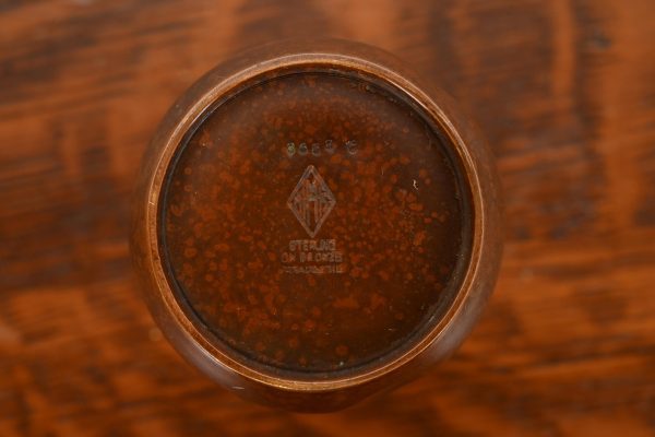 Heintz Arts & Crafts Sterling Silver on Bronze Petite Vase - Image 9