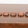 Heintz Arts & Crafts Sterling Silver on Bronze Nesting Ashtrays or Catchalls, Set of Five - Image 2