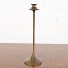Robert Jarvie Style Antique Arts & Crafts Turned Brass Tall Candlestick
