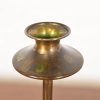 Robert Jarvie Style Antique Arts & Crafts Turned Brass Tall Candlestick - Image 5