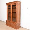 Herter Brothers Style Antique Eastlake Victorian Carved Walnut Glass Front Bookcase, Circa 1880s - Image 3