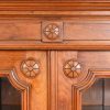 Herter Brothers Style Antique Eastlake Victorian Carved Walnut Glass Front Bookcase, Circa 1880s - Image 6